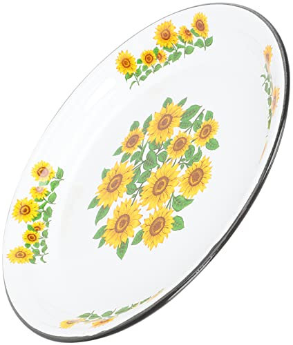 LIFKOME Plato De Enamel Para Cocina Plato Decorativo De Frutas Bandeja Resistente Para Aperitivos Uso Doméstico Estilo Vintage Acabado