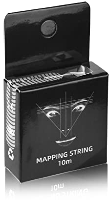 JimKingMapping Schnur für vorgefärbte Augenbrauen (10M),Brow Mapping String - Fadentechnik zum Vorzeichnen von Augenbrauen, für Microblading