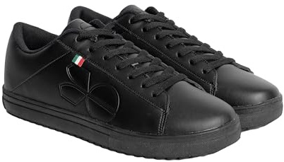 Crosshatch Men lace up Trainers Casual Flat Lightweight Sneakers Shoes Black - Gleaton 10 UK