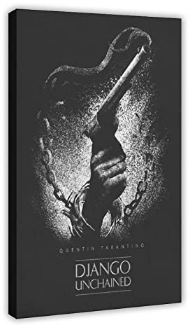 KOURT Django Unchained Poster Klassisches Filmposter Leinwand Poster Wandkunst Dekor Druck Bild Gemälde für Wohnzimmer Schlafzimmer Dekoration Rahmen: 30 x 45 cm
