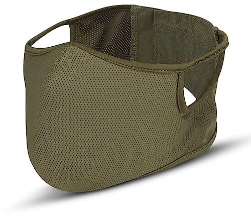 AOUTACC Masque de tir, Demi-Masque en Silicone, Tactique Multifonctionnel, Respirant, pour l'extérieur, BBS, Paintball, tir, Jeu de Survie CS (Vert (L))