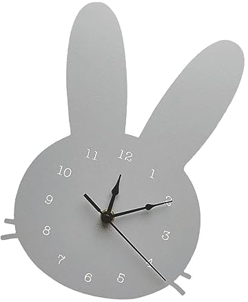 HOMSFOU 1stk Kaninchen Stille Wanduhr 3D-wanduhr Dschungel-wanduhr Kaninchen Uhr Tierische Wanduhr Wandmontierte Küchenuhren Bauernuhr Badezimmer Uhr Vintage Hängeuhr Kind Rom Hase
