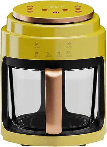 VBVARV Fryer À Air Fryers À Air Chaud Électrique 4L pour des Repas Sains Rapides Et sans Huile Vue Facile Nettoyage Facile 6 Préréglages De Cuisson Toucher Les Commandes Numériques,Jaune