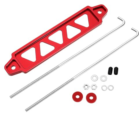 ECSiNG 1 Set Five Holes Triangle Fixing Bracket Five Holes Triangle Stand Car Battery Holder Car Battery Retaining Bracket Automotive Battery Tie Down Bracket, Red