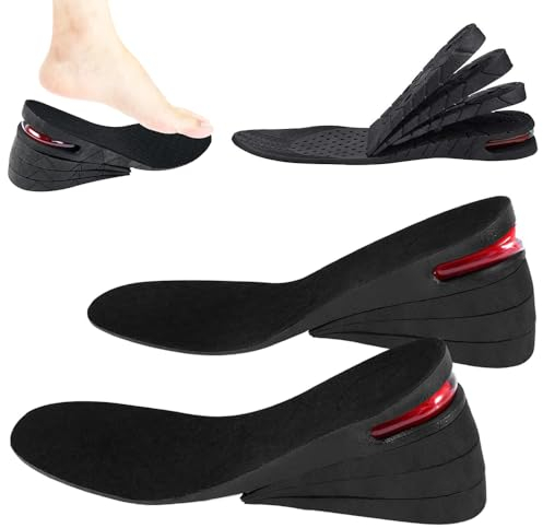 Schuheinlagen Erhöhung, 4 Schicht Höhe Erhöhen Einlegesohle Kissen, 9cm Höhe Heben Verstellbaren Cut Schuh Ferse Einfügen Größer Frauen Männer für Männer Frauen