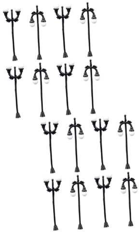 TOPBATHY 16pcs Mini Street Lamp Model Plastic Mini Street Lights for Desktop Flowerpot Decor Miniature Garden Ornaments and Post Lights for Spaces