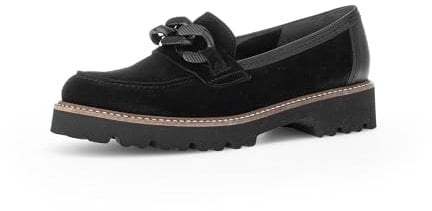 Gabor Damen Slipper, Frauen Slip On,Best Fitting,schluepfschuhe,College Schuhe,Businessschuhe,Slip-ons,Mokassins,schwarz (Natur),38.5 EU / 5.5 UK