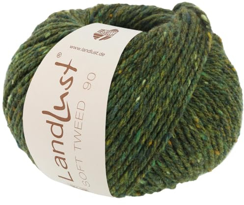 LANA GROSSA Landlust Soft Tweed 90 | Klassisch verzwirntes Tweedgarn aus Schurwolle mit mehrfarbigen Noppen | Handstrickgarn aus 100% Merinowolle | 50g Wolle zum Stricken & Häkeln | 90m Garn FB7