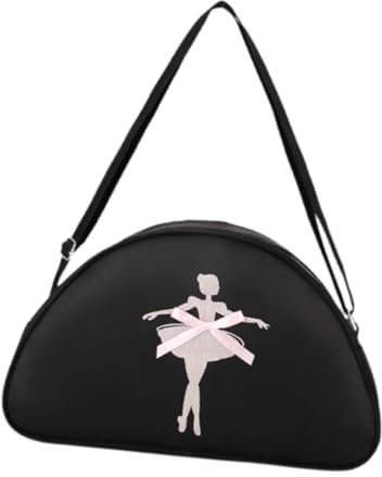 JISADER Ballett-Tanz-Tasche, süße Reisetasche, tragbare, leichte Ballerina-Tasche für Mädchen, Schwarz