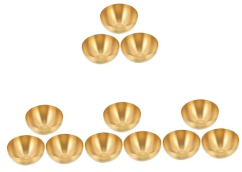 MAGICLULU 12 Pièces Bol À Salade De Fruits Fournitures Alimentaires Bol De Service Bol À Salade Réutilisable Bol En Acier Inoxydable Accessoires Alimentaires Fourniture De Salade Bol De