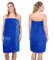 Lashuma Saunakilt Damen 75x150 cm | Lugano Saunahandtuch mit Knöpfen | Premium Saunatuch Blau - Königsblau | Saugstark & Strapazierfähig