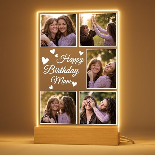 Bemaystar Personalisierte Geschenke mit Fotos - Personalisierte Bilderrahmen mit Fotos und Text, Foto Geschenke für Frauen/Männer, Jugendweihe Geschenke Personalisierte Geschenke Muttertag - 5 Fotos
