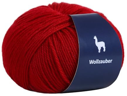 Alpaka Medium - 50 g Hochwertige Wolle zum Stricken & Häckeln-Weich & Langlebig Ideal für Socken, Schals, Pullovers & mehr- Angenehm auf der Haut Perfect für Kreative Handarbeiten. (Zweirote)