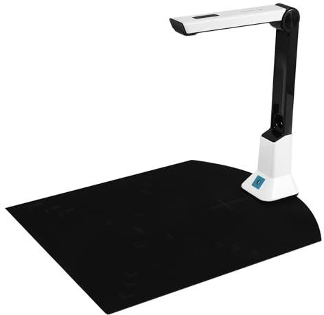 Wrtysully Scanner Portatile Ad Alta Definizione, Fotocamera per Documenti con Funzione di Registrazione Video con Proiezione nel Tempo Reale, Scanner A4