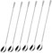 6Pcs Stainless Steel Mixing Spoons Long Cocktail Spoons with Spiral Design for Stirring Drinks Baking and Cooking Kitchen Utensils for Home Bar and Use