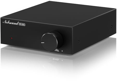 Nobsound 2-Kanal Mini Stereo Verstärker: 60Wx2 HiFi Klasse D Amplifier mit TPA3116 und 19V Netzteil für Heimkino- und Regallautsprecher (NS-06G)