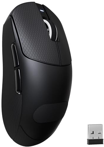 MAMBASNAKE Attack Shark X8PLUS Kabellose Gaming-Maus, PixArt PAW3395PRO-Sensor, 40000 DPI, BT/2,4 GHz/Wired, 55g Superleichte Maus, Doppelschichtige PTFE-Füße, für PC/Xbox/Mac (Schwarz & Griptape)