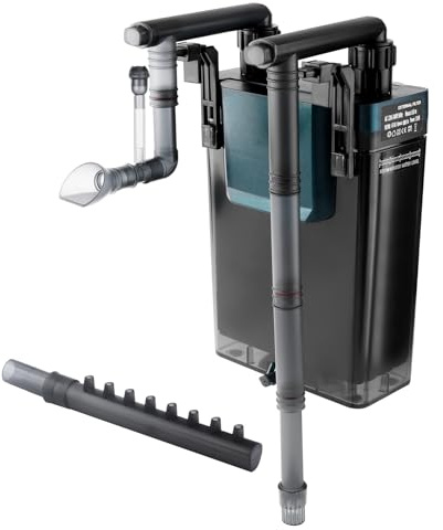 BAITAI Hang On Back Filter, Fish Tank Filter 650L/H, External Aquarium Filter with Ultra-Silent Multi-Stage Filtration, Adjustable Flow & Oxygen Circulation for 106–231L Medium & Large Tanks
