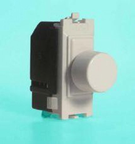 Varilight 2-Way V-Dim Push On/Off Rotary Dimmer 40-250W (1 Grid Space) White