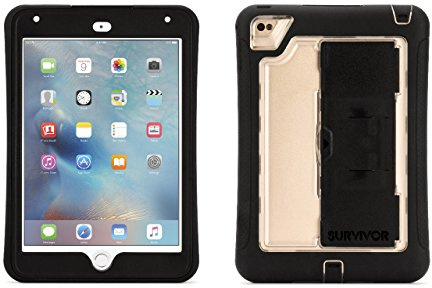 Survivor Slim Case Compatible with iPad Mini 4 (Black & Clear)