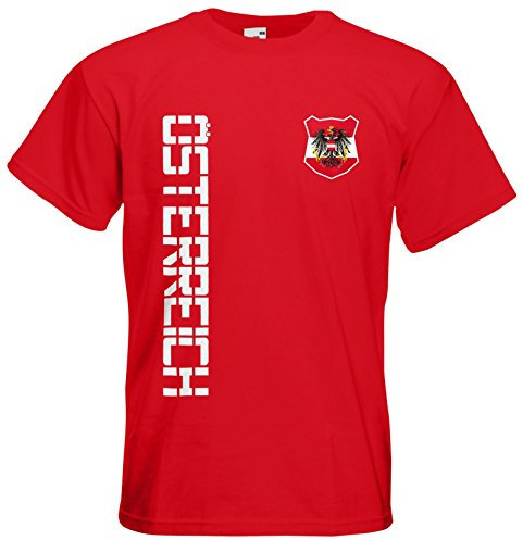 Österreich Austria T-Shirt Name Nr Fanshirt Trikot EM-2021 Rot L