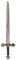 I LOVE FANCY DRESS Spada da Gladiatore per Adulti, Confezione da 1 – 74,9 cm, Accessorio Perfetto per Travestimento Romano Vichingo barbaro Film Cosplay
