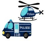 Applikationen - Kids and Hits - aufbügelbar Polizei farbig 2 St