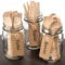 HOT BARGAINS 300pcs Wooden Cutlery Set Disposable Biodegradable - 100 Spoons, 100 Knives, 100 Forks Sealed - Hygiene Proof, Birch Wood Eco Friendly (Pack of 300)
