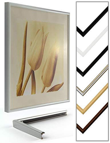 myposterframe Himalia 20 x 80 cm Bilderrahmen 80 x 20 cm Weiß Hochglanz mit Kunstglas klar 1 mm