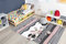 rugsx Kinderteppich Petit für Babyzimmer, Spielteppiche, Kinderzimmer, Farm Bauernhof Tiere rosa 180x270 cm