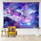 LB 150x100cm Wandteppich Sternenklarer Himmel Wandtuch Weißes Einhorn Wandbehang Nebel in der Galaxie Tapisserie für Wohnzimmer Schlafzimmer Wohnheim Wanddeko