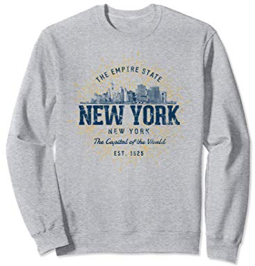 Stati Uniti Vacanze Souvenir Vintage New York Felpa