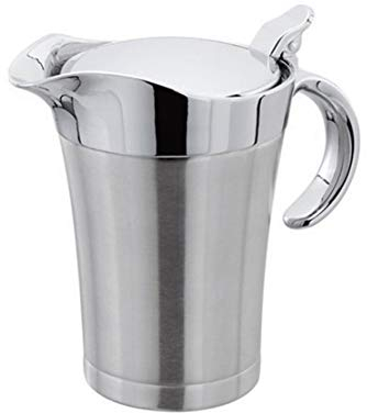 Verve Jelly 750ml Kapazität Sauciere Edelstahl Doppelwandiger Saucenbehälter Multifunktionaler Saucenbecher Soßenschüssel mit Deckel für Steak Schweinekotelett würzen