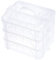 New brothread 3 Layers Stackable Clear Storage Box/Organizer for Holding 60 Spools Home Embroidery & Sewing Thread (Spool Size Requirement: Height≤5.6cm; Width≤4.3cm)