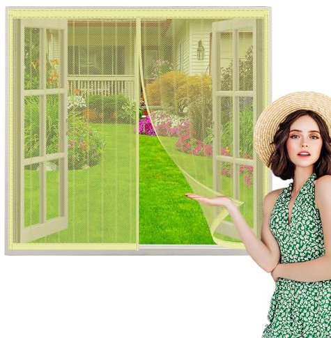 Moskitonetz Fur Fenster, Magnetisches Fenstermoskitonetz, Fliegengitter Mit Magic Tape Moskitoschutz,Ohne Bohren,Dachfenster Schiebefenster -82x51inch(210x130cm)