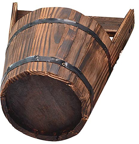 Happyyami Maceta Suculenta Cubos para Jardineras con Barandilla Maceteros Colgantes Fósforos En Un Frasco Balde Pequeño Maceta Colgante Flor De La Granja De Madera Cubeta De Cubo Exterior