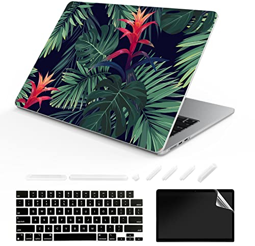 ChashenHa Plants-11 Schutzhülle für MacBook Air 13,6 Zoll (2022 Modell A2681 M2 Chip), UV-gedruckte Hartschale aus Kunststoff mit Tastaturschutz und Displayschutzfolie