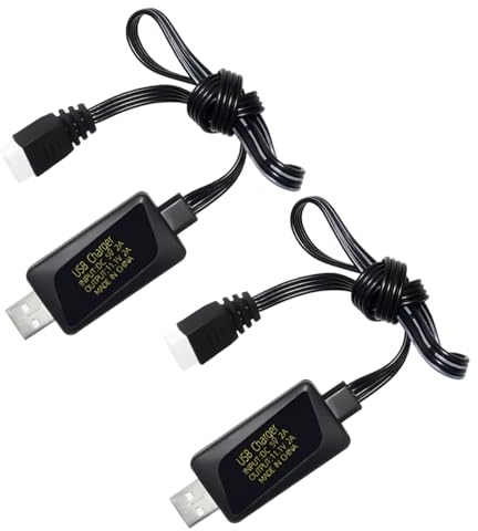 3S 11.1V 2A USB Express -Ladekabel ist für RC -Autos geeignet Drohne, Fahrzeugmodell, Fernbedienungsboot, Luftwaffenspielzeug -Ladeschutzanlage für Ladegeräte LED -Anzeige