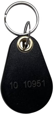AuthorizID 25 Teardrop Fobs, Compatible with Doorking DK Prox Readers, Black, 2.56 inches