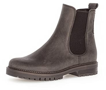Gabor Damen Chelsea Boots, Frauen Stiefeletten,Wechselfußbett,Komfortable Mehrweite (H),Winterstiefeletten,Espresso (Flausch),37.5 EU / 4.5 UK