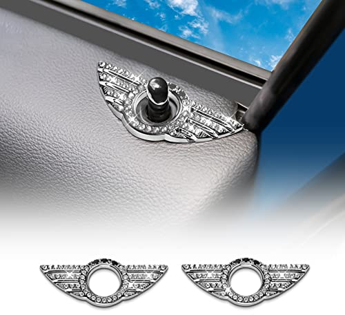 KUNGKIC Lot de 2 anneaux autocollants pour serrure de porte de voiture-Accessoire de décoration-Pièces intérieures pour Mini Clubman Cooper R55 R56 R57-Logo de serrure de porte de voiture(type D)