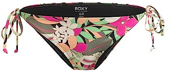 Roxy Printed Beach Classics - Bikinihose zum Binden an der Seite für Frauen Schwarz