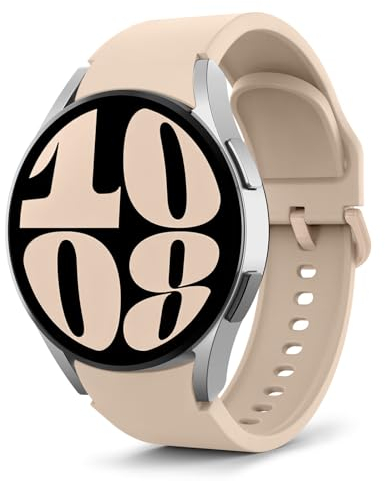 MoKo Cinturino Compatibile con Samsung Galaxy Watch 7 FE 6 5 4 40mm 44mm/Watch 6 4 Classic 43mm 47mm 42mm 46mm/5 Pro 45mm, 20mm Cinturino di Ricambio in Silicone Morbido, Rosa Chiaro
