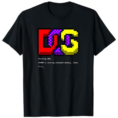 Retro Nerd Geek DOS Betriebssystem IT Computer Grafik T-Shirt