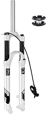 MabsSi 26/27,5/29 Zoll Feder Fahrrad Vordergabel Gerades Rohr Mechanische Hydraulische MTB Federgabel Reise 105mm Schnellspanner 9mm QR (Größe: 29 ZOLL, Farbe: FERNVERRIEGELUNG)