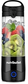 nutribullet blender portable léger, tasse tritan sans BPA 475ml, mini blender avec lame en acier inoxydable 4 points, blender nomade, chargeur USB-C, plus de 15 cycles avant recharge NBP003B