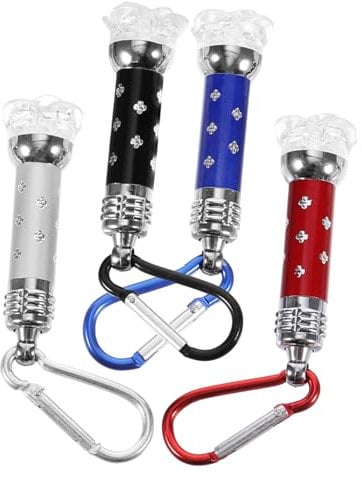 Artibetter 4stücke Mini Taschenlampe Tragbar Für Outdoor-aktivitäten Und Camping Kompakte Handlampe Mit Karabiner Für Schlüsselanhänger Und Notfälle
