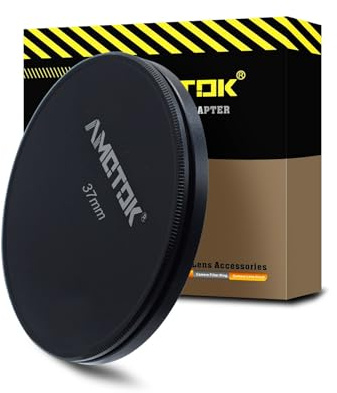 37mm Tappi per filtri in metallo da,compatibili con tutti i filtri per obiettivo della fotocamera da 37mm.Accessorio per filtri (UV,CPL,ND,obiettivo filettato),CNC,37mm Tappo obiettivo da