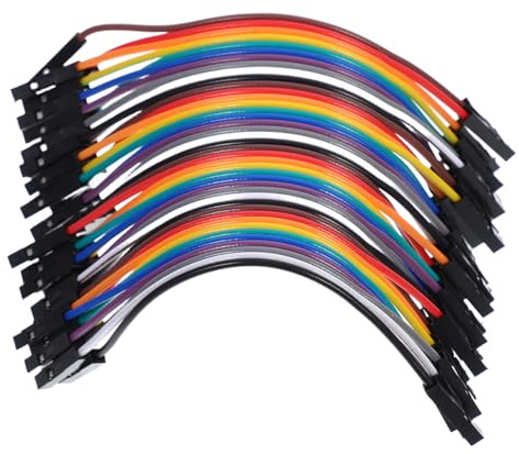 Veemoon 40 Stück Jumper Kabel Buchse auf Buchse 10cm, 2.54mm Rastermaß | flexible Steckbrücken Drahtbrücken für ESP32, Breadboard, Prototyping, DIY Elektronik und Flachbandkabel Projekte