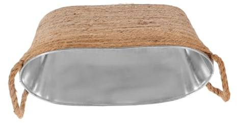 COLLBATH Cubo Hojalata Cubo Botella Barra Cubo Enfriador Vino Cubos Hielo para Fiestas Bebida Ovalada Enfriador Bebidas Ovalado Barril Cubo Enfriamiento Hoja Escritorio